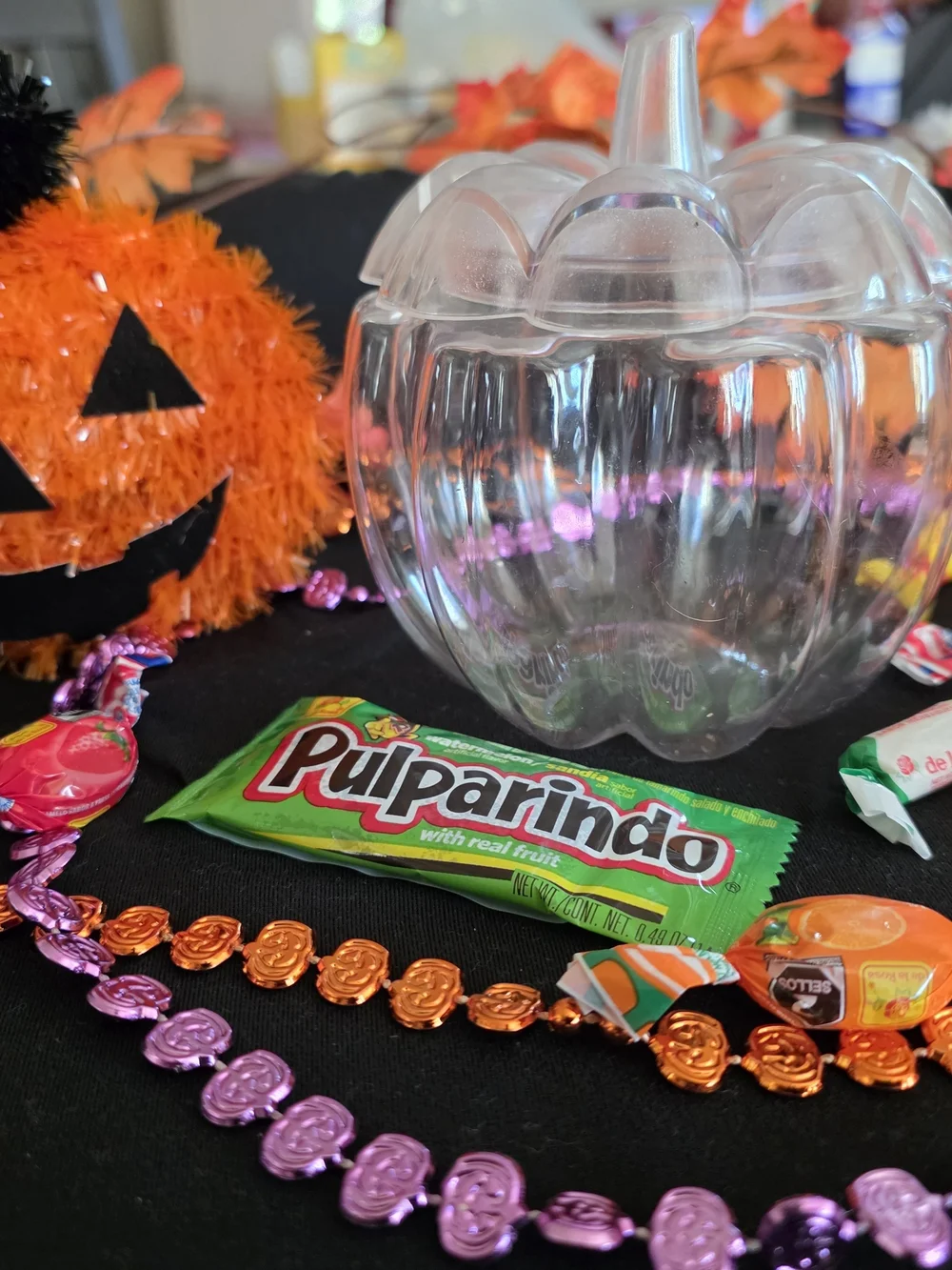 Clear plasticPumpkin Candy Jar - Home Party Supplies